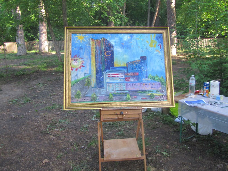 Написание коллективной картины (г.Киев, май 2014)